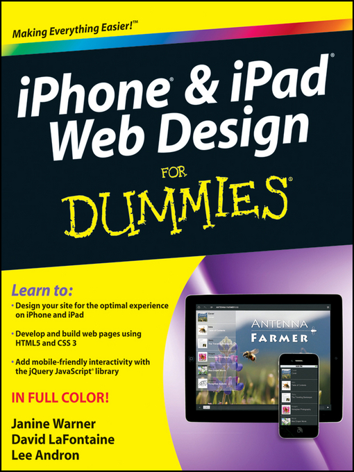 Title details for iPhone & iPad Web Design For Dummies by Janine Warner - Available